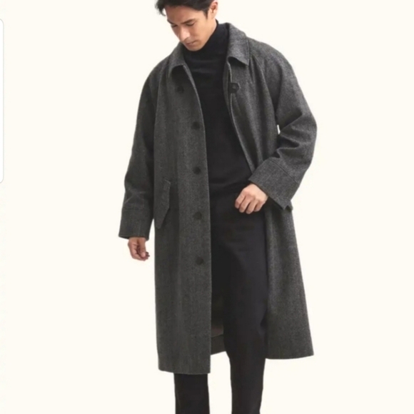 Gentle Herd Other - NWT Single Breasted Wool-Cashmere Overcoat (Grey) - Gentle Herd